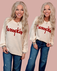Spice of the Season Oversized Sweater Top - Ivory