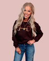 Chocolate Luxe Snaffle Bit Graphic Sweater