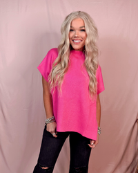 Picture Perfect Knit Sweater Top - Pink