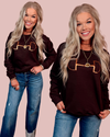 Chocolate Luxe Snaffle Bit Graphic Sweater