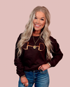 Chocolate Luxe Snaffle Bit Graphic Sweater