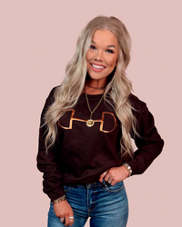 Chocolate Luxe Snaffle Bit Graphic Sweater