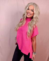 Picture Perfect Knit Sweater Top - Pink