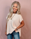 Main Character Mock Neck Knit Top - Oatmeal