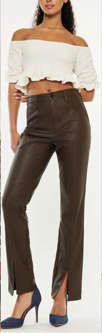 Extra Espresso Chocolate Pleather Pants