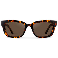WMP Eyewear - Vivian Polarized Sunglasses - Ember Tortoise / Dark Brown Lens