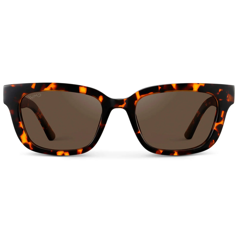 WMP Eyewear - Vivian Polarized Sunglasses - Ember Tortoise / Dark Brown Lens
