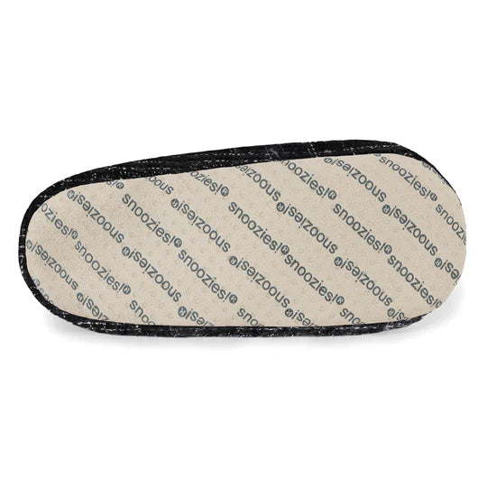 Snoozies Sparkle Tweed Slipper With Memory Foam - Black + White