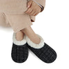 Snoozies Sparkle Tweed Slipper With Memory Foam - Black + White