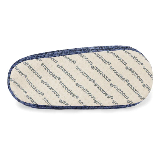 Snoozies Sparkle Tweed Slipper With Memory Foam - Blue