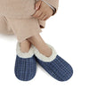 Snoozies Sparkle Tweed Slipper With Memory Foam - Blue