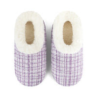 Snoozies Sparkle Tweed Slipper With Memory Foam - Purple