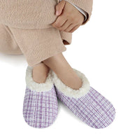 Snoozies Sparkle Tweed Slipper With Memory Foam - Purple