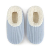 Snoozies Solid Cozy Corduroy Slipper With Memory Foam - Baby Blue