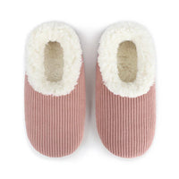 Snoozies Solid Cozy Corduroy Slipper With Memory Foam - Dusty Rose