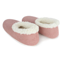 Snoozies Solid Cozy Corduroy Slipper With Memory Foam - Dusty Rose