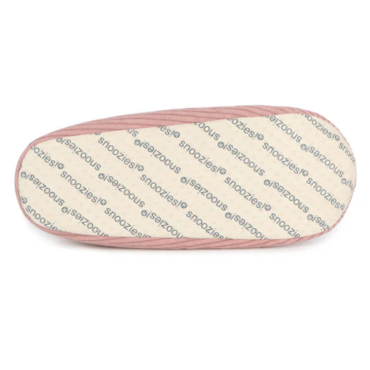 Snoozies Solid Cozy Corduroy Slipper With Memory Foam - Dusty Rose