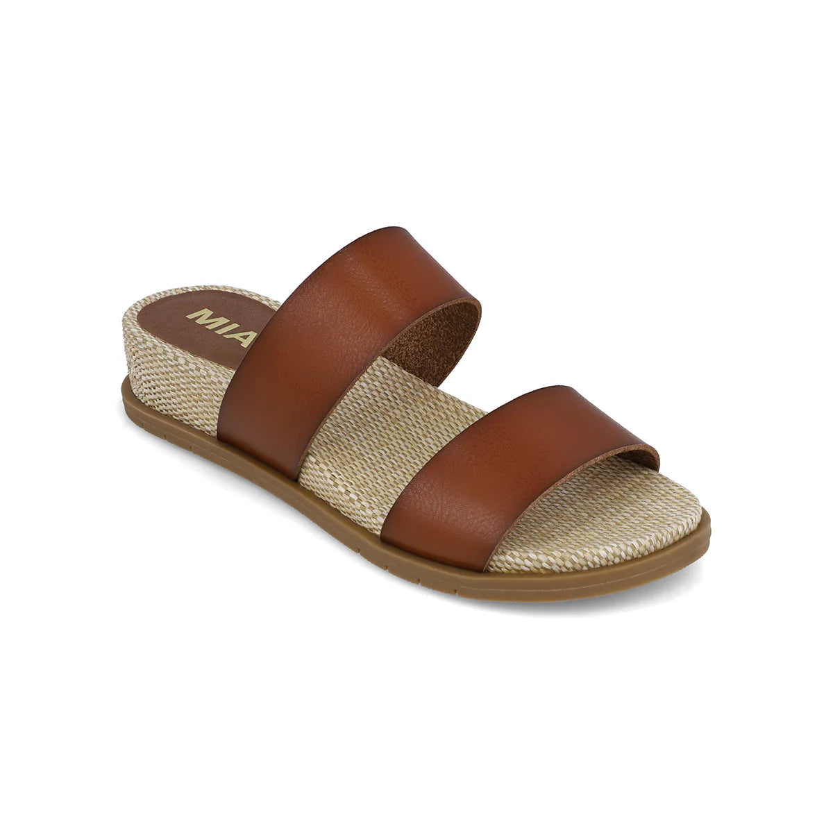 MIA Yelena Slides - Cognac/Raffia