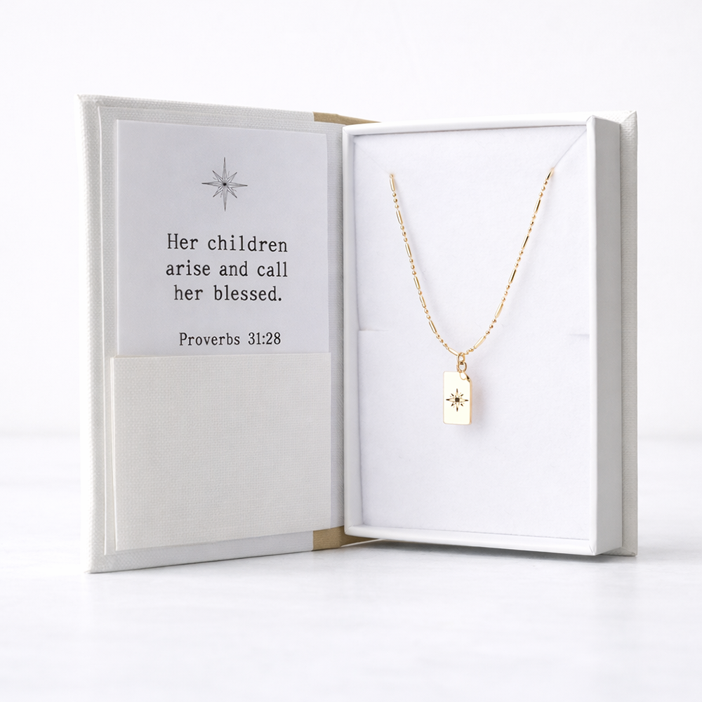 Lenny & Eva | Storytellers Collection Necklace : Star { Proverbs 31:28 }