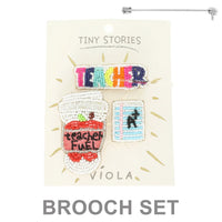 Teacher Themed Brooch Pin Set