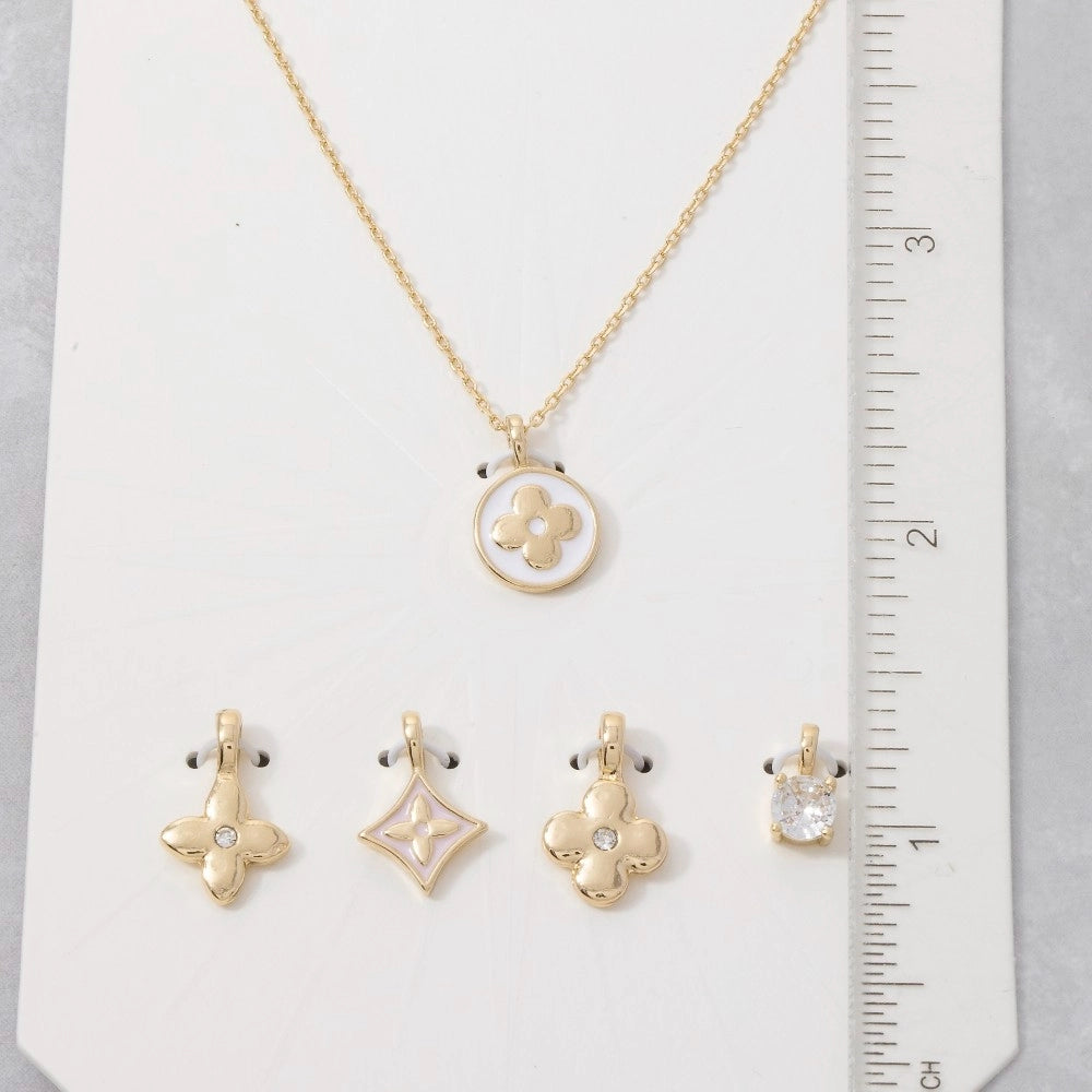 Assorted Interchangeable Charm Pendant Necklace