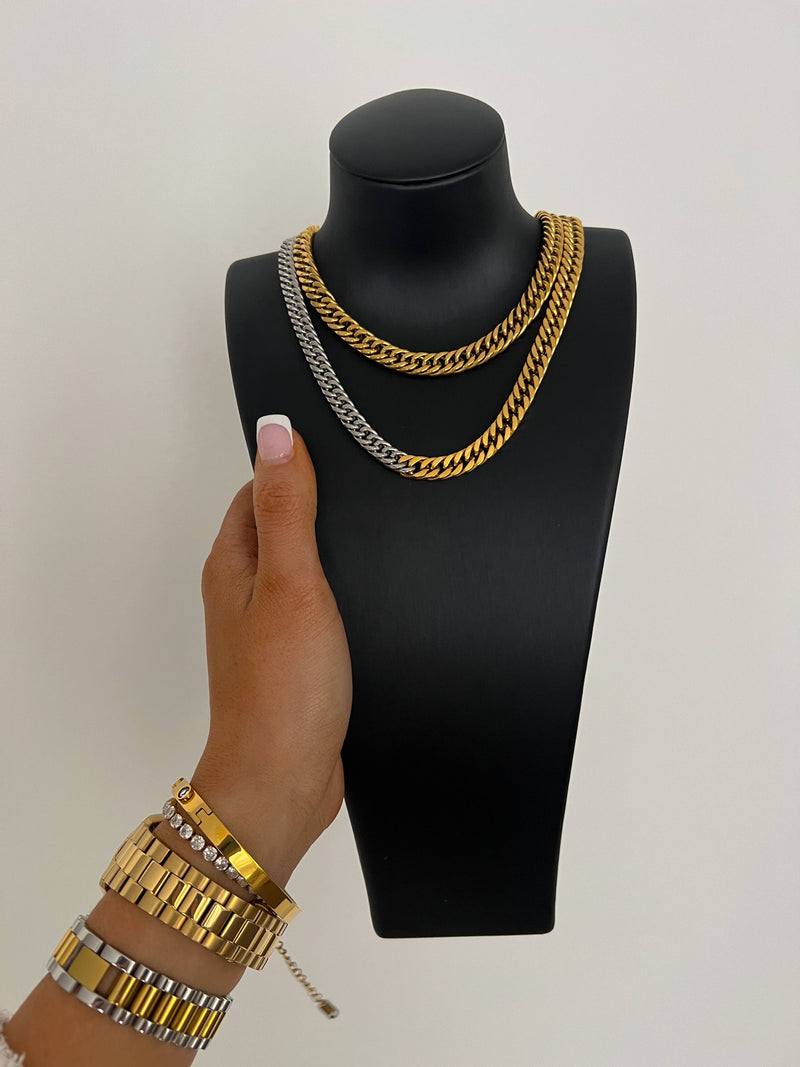 The Empire Elegance 18" Cuban Link Water Resistant Necklace