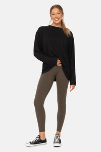 Worth The Hype High-Waisted Sleek Leggings - Dark Olive