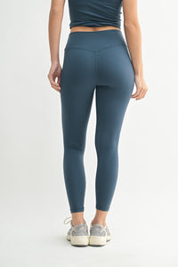 Time for a Run Tummy Control Sweetheart Leggings - Midnight Navy