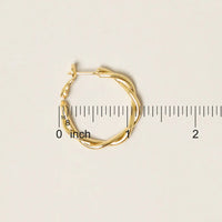 14K Gold Dipped Everyday Essential Twisted Hoops