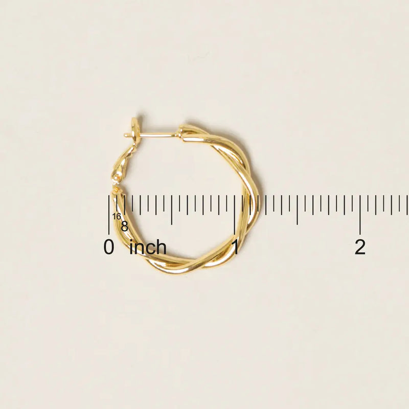 14K Gold Dipped Everyday Essential Twisted Hoops