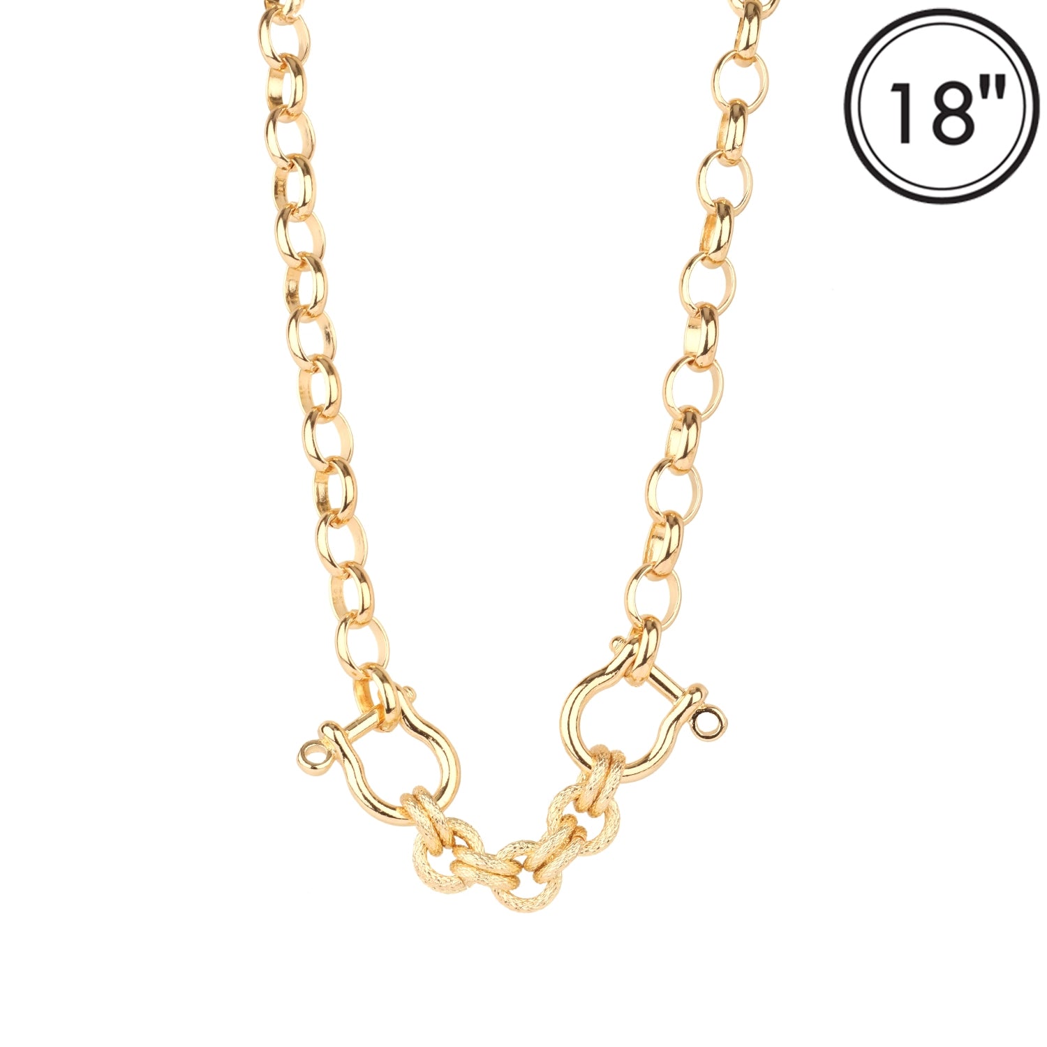 18K Gold Dipped Lucky in Luxe 18" Bit Necklace