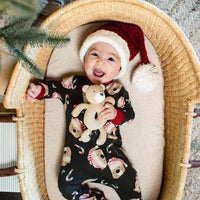 Candy Cane Bears Sleep + Play Footie