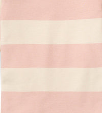 Rugby Stripe Organic Cotton Sleep & Play - Pink Sand