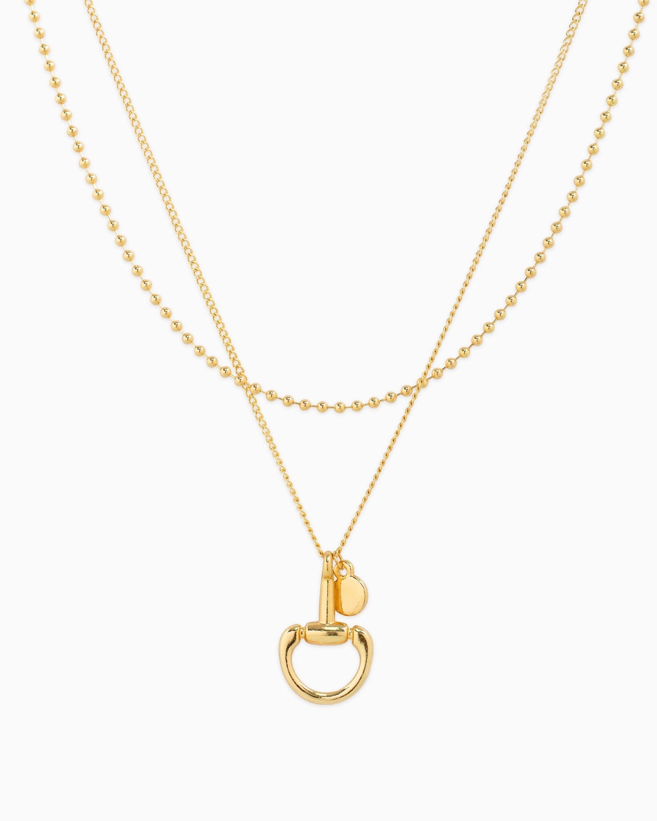 Double The Fun Layered Gold Bit Necklace