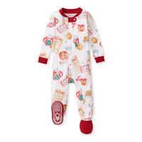 Children's Cookies For Santa Organic Cotton Christmas Footed Sleeper