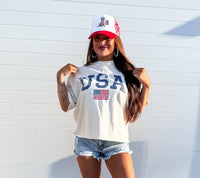 Classic Boxy Patriotic USA Tee