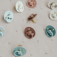 Itzy Ritzy Soother Natural Rubber Paci Sets: Coconut + Toast