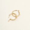 14K Gold Dipped Everyday Essential Earrings - Gold Textured Hoops