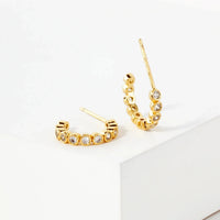 Assorted 14 Karat Gold Dipped + White Gold Dipped Hoop Earrings