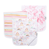 CP Set Of 3 Premium Burp Cloths - Enchanted