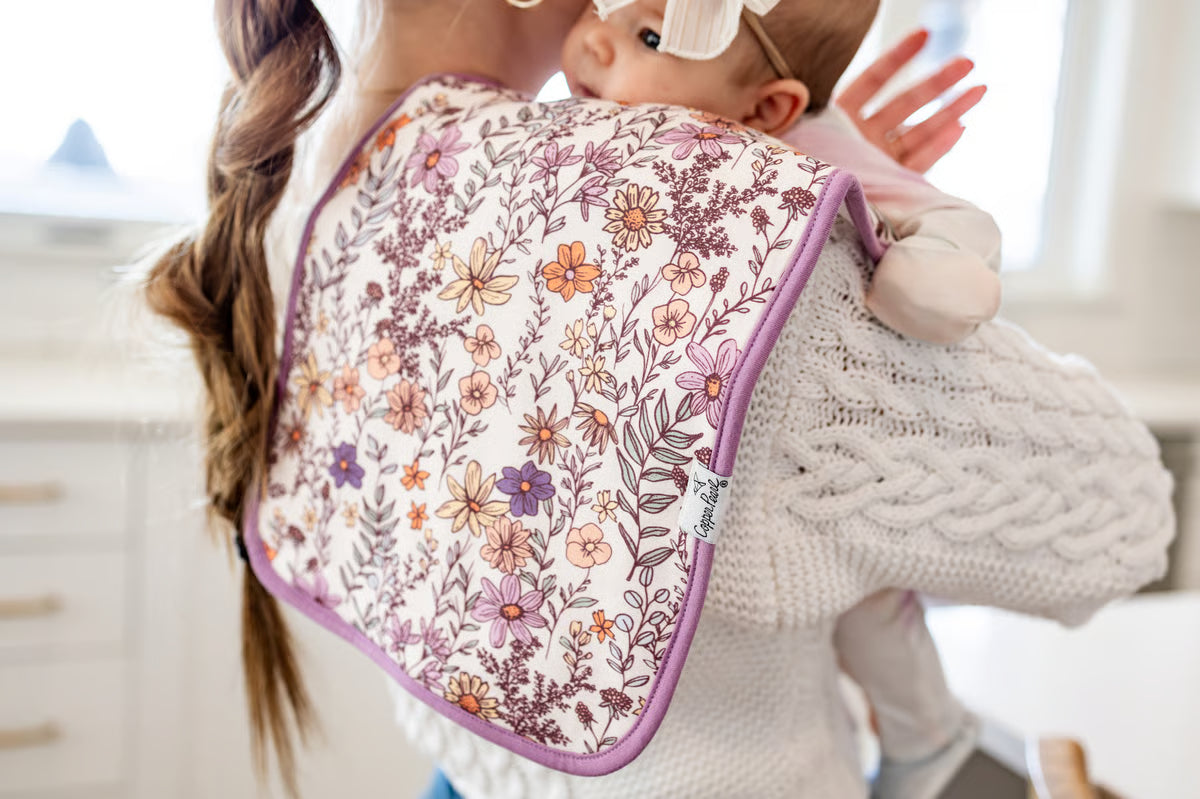 CP Set Of 3 Premium Burp Cloths - Flora