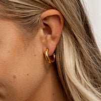 ALCO High Tide 18K Gold Plated Water Resistant Hoops