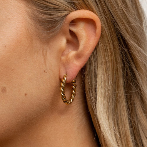 All Love 18K Gold Plated Gold Hoops
