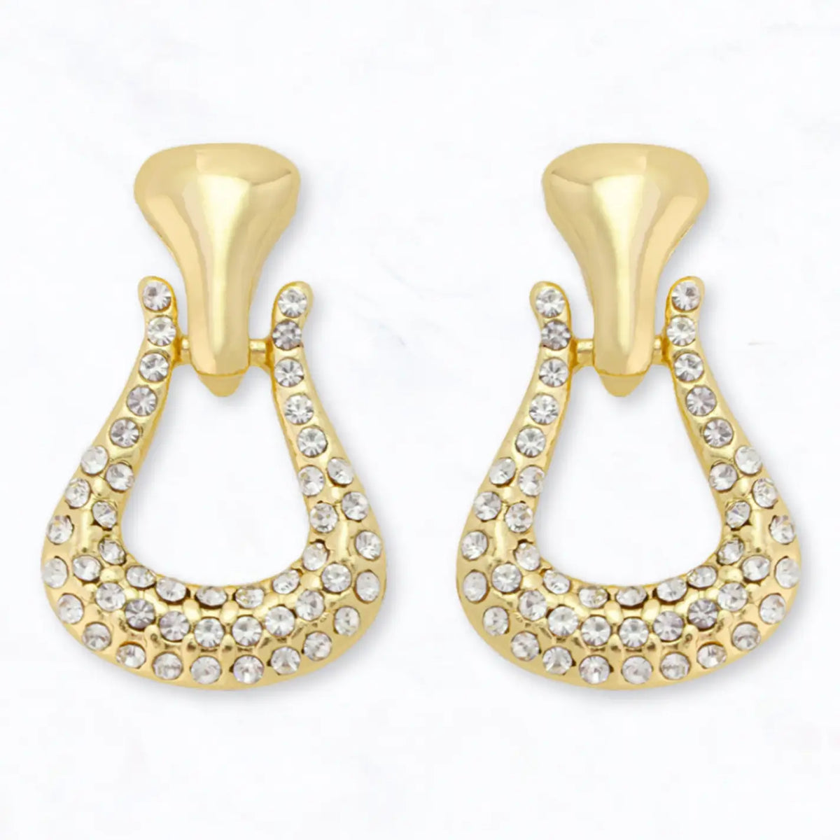 Rhinestone Rodeo Gold Crystal Earrings
