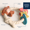 Itzy Ritzy Rattle™ Silicone Teether Rattles: Highland Cow