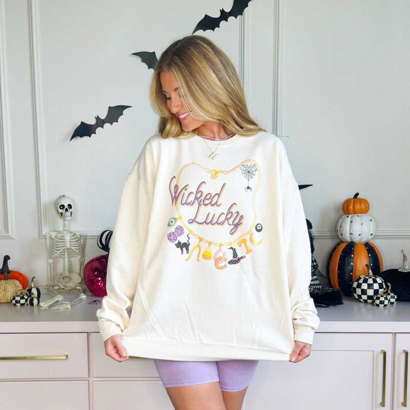 Wicked Lucky Spooky Charms Graphic Sweatshirt