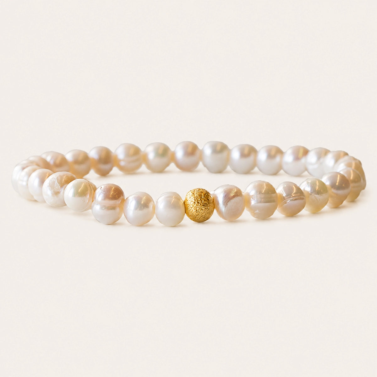 Lenny & Eva Tarnish Resistant Freshwater Pearl Stretch Bracelet | 6mm Pearl