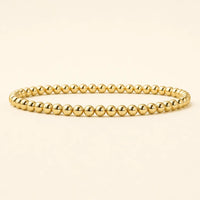 Lenny & Eva Tarnish Resistant Gold Plated 4mm Beaded Stretch Bracelet