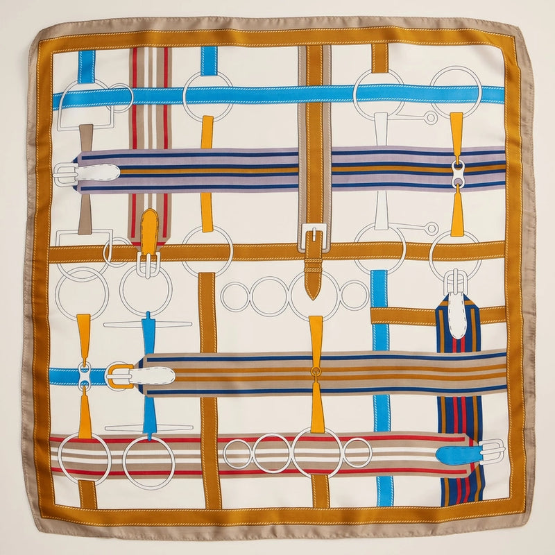Silk Square Vintage Printed Scarf