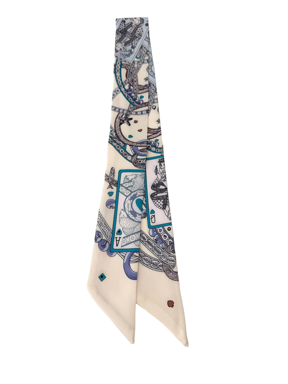 Assorted Twillys In Wonderland Satin Printed Twilly Scarves
